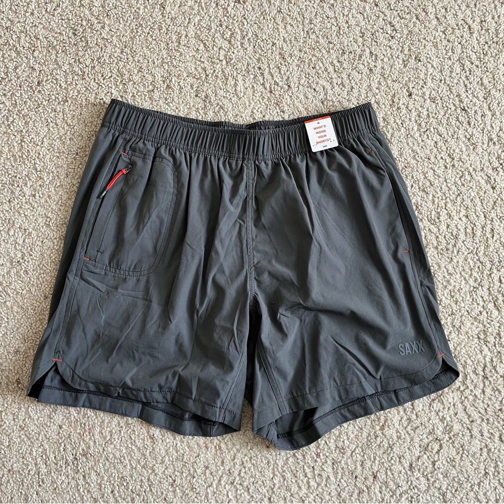 Saxx Gainmaker 2-1 7” athletic shorts with liner in Black XL